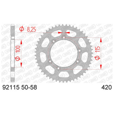 Couronne acier 420 / 50 dents