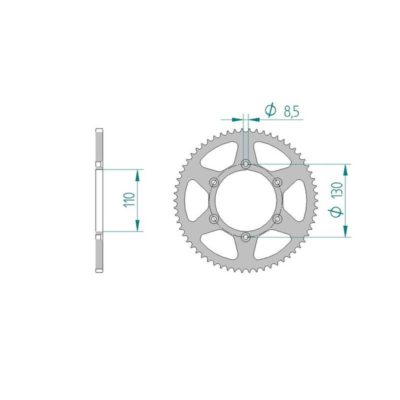 Couronne acier 420 / 62 dents