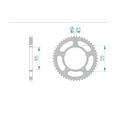 Couronne alu 420 / 48 dents