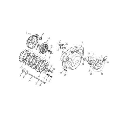 Écrou M12x1.25mm d'embrayage Minarelli AM6 (No. 10)