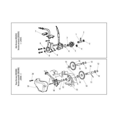 Entrainement pompe à huile Derbi EBS050/EBE050 -> 2005 (No. 5)