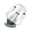 Filtre à air Polini Air Box (raccord 32mm) 30° chromé