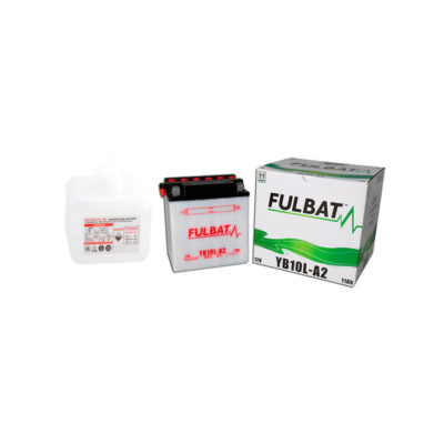 Batterie YB10L-A2 FULBAT ouverte avec pack acide FB10L-A2