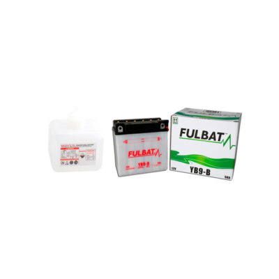 Batterie YB9-B FULBAT ouverte avec pack acide FB9-B
