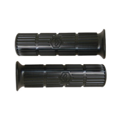 Poignées caoutchouc noires Piaggio Vespa 50-125 24/24mm 128mm