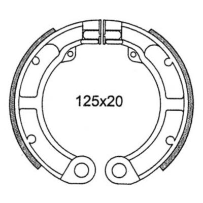 Mâchoires de frein Piaggio Vespa 50 arrière  (125x20cm)