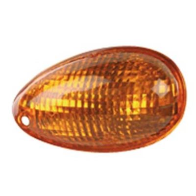 Verre de clignotant avant gauche orange CE