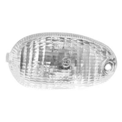 Verre de clignotant avant gauche blanc CE