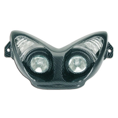 Masque halogène  clignotant led adap Nitro/Aerox carbon PRIX NET
