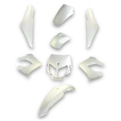 Kit habillage 8pcs blanc Derbi Senda DRD Xtreme 2000 - 2008