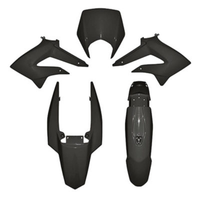 Kit 5pcs habillage Derbi Senda DRD noir 2011->