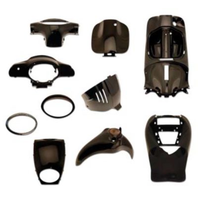 Kit habillage 10pcs Aprilia Scarabeo 50 noir PRIX NET
