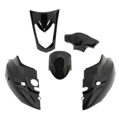 Habillage 5-pcs Kymco Agility 50 4t (R12) 07-08 noir PRIX NET
