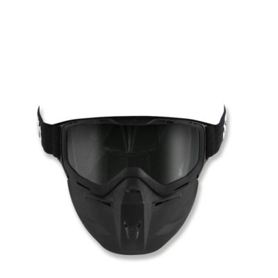 Lunettes cross/Facemask NOEND noir mat, visière transparente