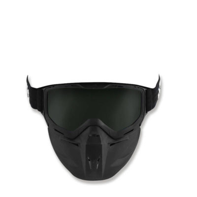 Lunettes cross/Facemask NOEND noir mat, visière fumée