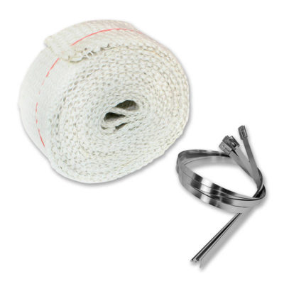 Ruban isolant d'echappement 50x3mm 3m long, blanc avec bride