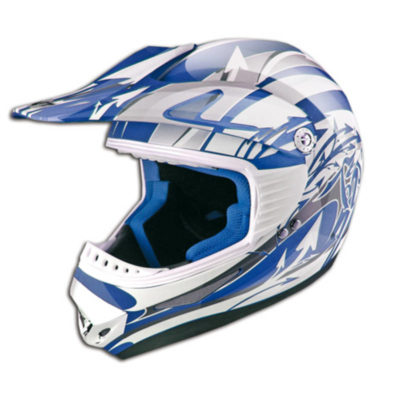 Casque cross Viper 3 blanc/bleu XL PRIX NET