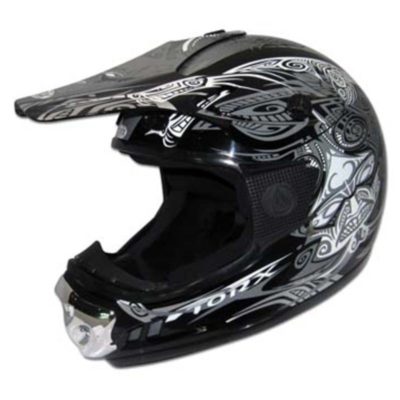 Casque d`enfant Cross Peter Maori noir-blanc S PRIX NET