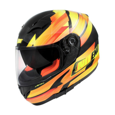 Casque integral Noend Race orange avec visière soleil M
