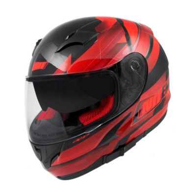 Casque integral Noend Race rouge avec visière soleil S