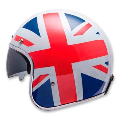 Casque jet Retro LE MANS SV Drapeau UK UNITED KINGDOM, L