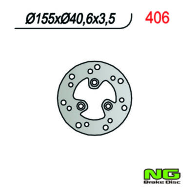Disque de frein NG 155/40.6/3.8mm 3 trou