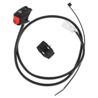 Commutateur (bouton) Domino stop noir/rouge