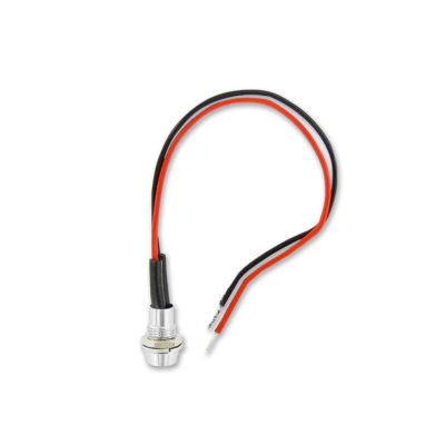 Voyant mini LED à viser chromé/vert