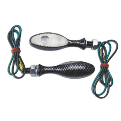 Paire clignos RMS Finger carbon/blanc (10W)