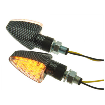 Paire clignos str8 Fighter LED carbone CE