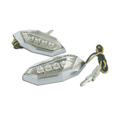 Paire clignos TNT Cyclops LED chrom/blanc CE