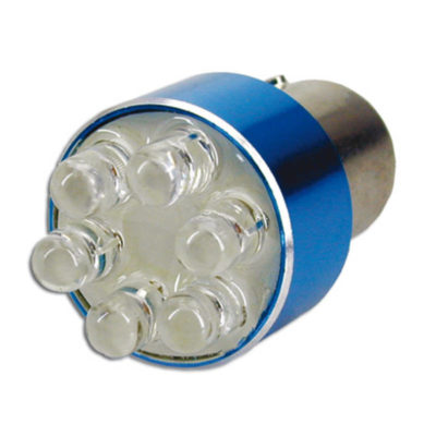 Ampoule rouge/vert LED (6 leds) 12V BA15s PRIX NET