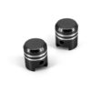 Prs bouchons valve piston noir (2 pièce)
