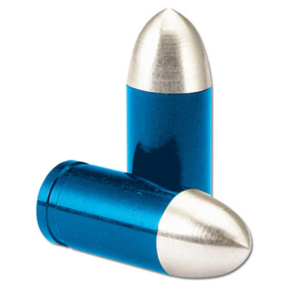 Prs bouchons valve cartuche bleu/chromé (2 pièces)