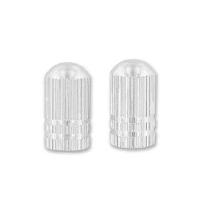 Prs bouchons de valve moleté chromé (2 pièce)