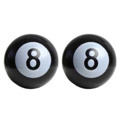 bouchons de valve 8 Ball noir (2 pcs)