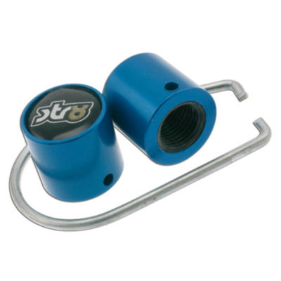 Bouchon de valve Str8 bleu (2 pièce)