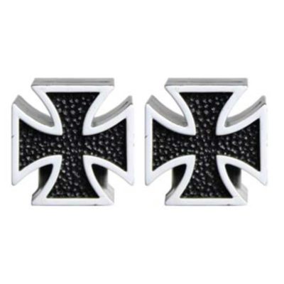 bouchons de valve Iron-Cross noir (2 pcs)