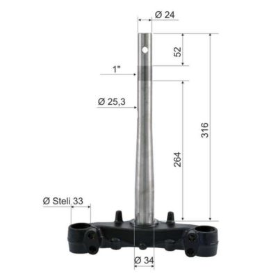 Tête de fourche RMS pour Honda SH 125 2001-2012