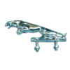 Figurine de garde boue Jaguar en plastique chromé