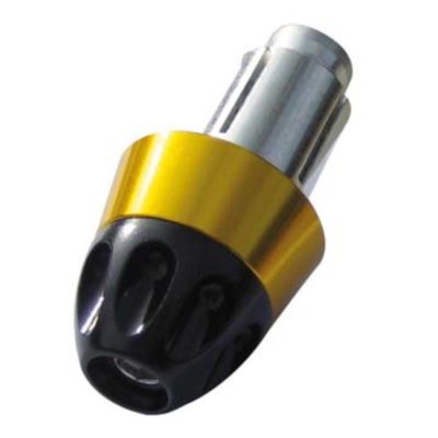 Embouts de guidon Rage alu noir-or (2 pcs)
