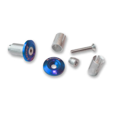 Embouts de guidon MX Alu bleu 13-17mm (2 pièces)