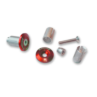 Embouts de guidon MX Alu rouge 13-17mm (2 pièces)