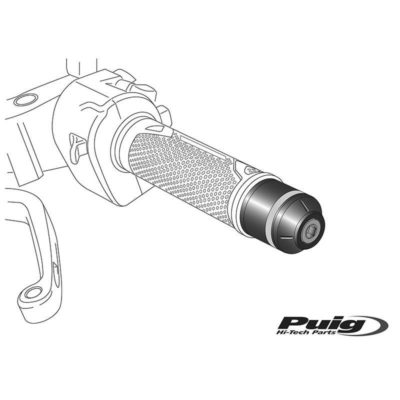 Embouts de guidon Puig avec bague Yamaha alu (2 pcs)