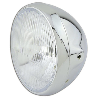 Phare avant HIGHSIDER smart BRITISH STYLE 190mm, chromé E-Hom