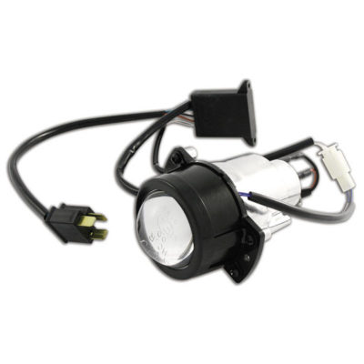 Phare avant elipsoide SHIN YO 50mm, avec feux croisem.noir E-Hom