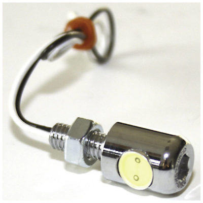 Éclairage de plaque LED SHIN YO rond Ø13mm chromé E-Hom