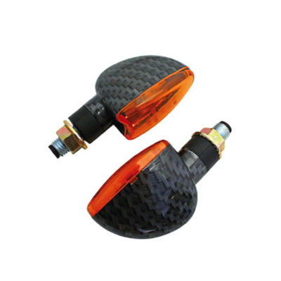 Clignotants SHIN YO ARROW court, carbon-look/orange E-Hom