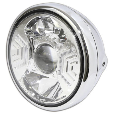 Phare avant LED HIGHSIDER RENO TYPE 2 190mm, chromé E-Hom
