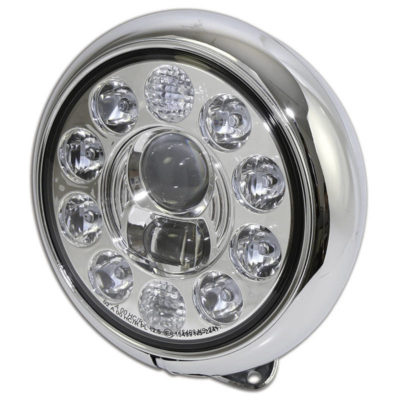 Phare avant LED HIGHSIDER HD-STYLE TYPE 1 210mm, chromé E-Hom